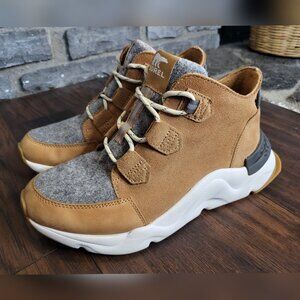 SOREL Kinetic RNEGD Caribou Waterproof Insulated Boots Womens 9.5 Tan Gray
